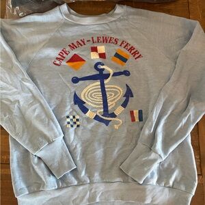 Rare vintage Cape May-Lewes Ferry Light Blue Sweatshirt
